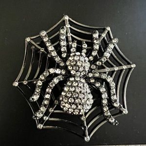 Crystal Spider Brooch